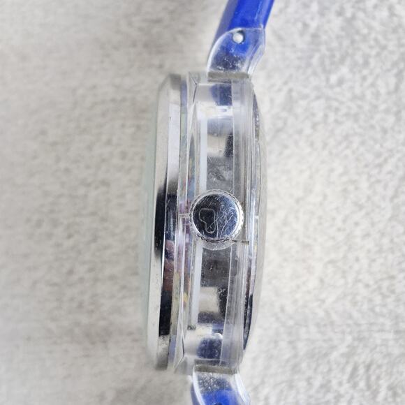 Dooney & Bourke Women’s Quartz Wrist Watch Colorful Plaid Dial Blue Silicone - Picture 11 of 12